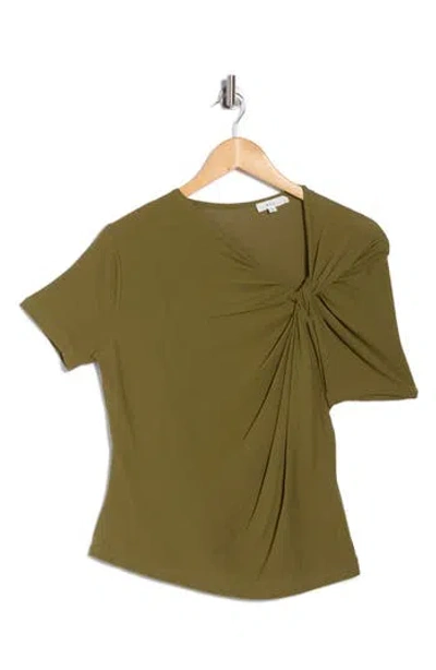 A.l.c . Liz Asymmetric Twist T-shirt In Brown