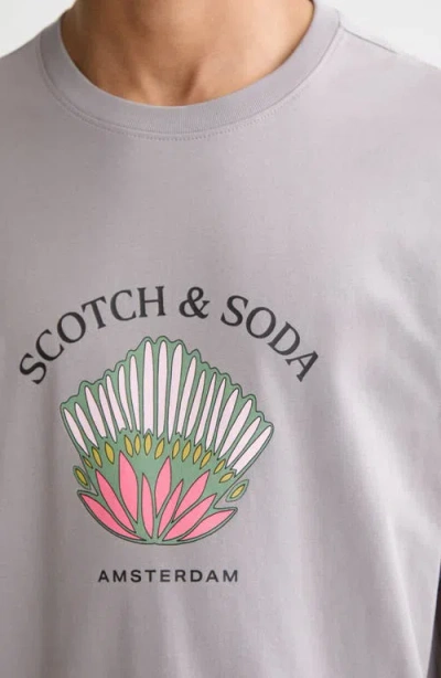 Scotch & Soda Regular Fit Artwork Graphic T-shirt In Gray