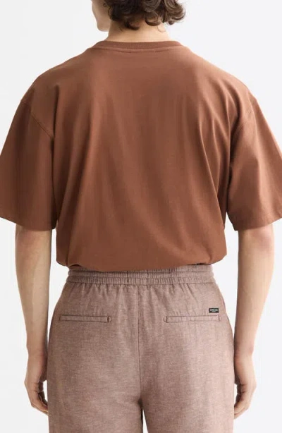 Scotch & Soda Relaxed Pocket T-shirt In Brown