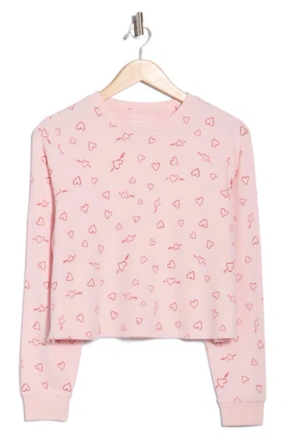 Abound Easy Cozy Crew Pajama Sweatshirt In Pink