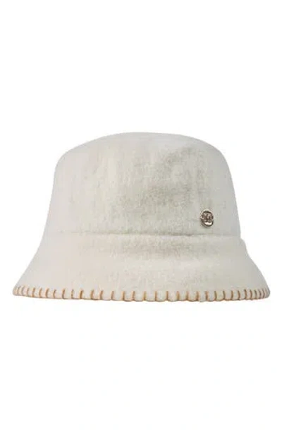Bruno Magli Wool Felt Bucket Hat In White