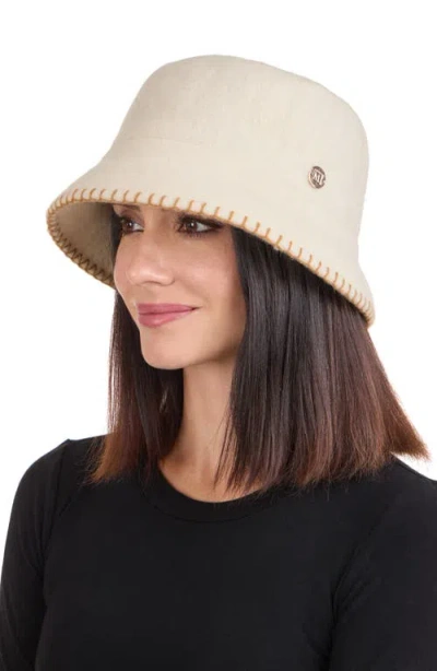 Bruno Magli Wool Felt Bucket Hat In White