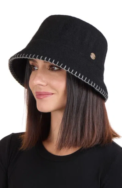 Bruno Magli Wool Felt Bucket Hat In Black