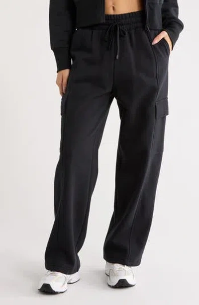 Z By Zella Feather Fleece Utility Pants In Black