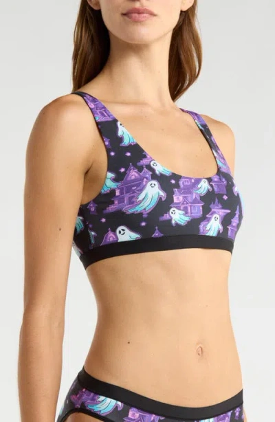 Meundies Print Bralette In Purple