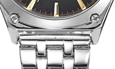 Geoffrey Beene Ez Change Bracelet Strap & Leather Strap Multifunction Watch, 41mm In Metallic