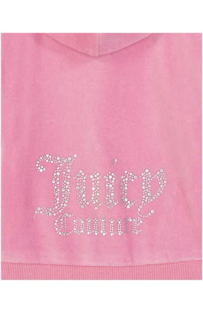 Juicy Couture Velour Zip Hoodie & Track Pants Set In Pink