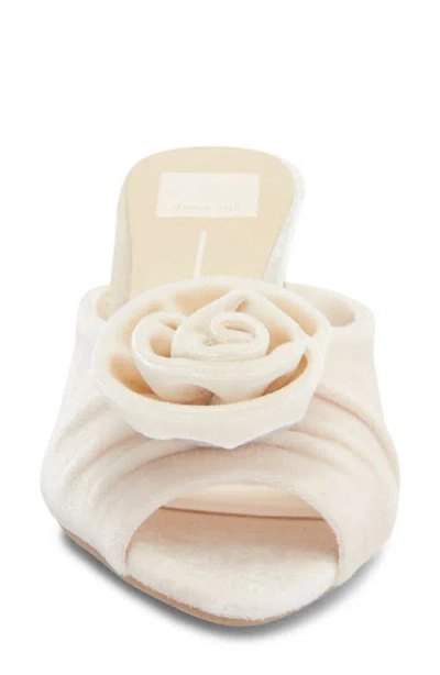 Dolce Vita Cloris Rosette Peep Toe Mule In Neutral