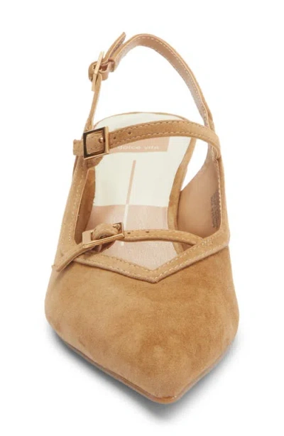Dolce Vita Kishan Pointed Toe Slingback Pump In Brown