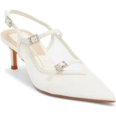 Dolce Vita Kishan Mesh Slingback Pump In White