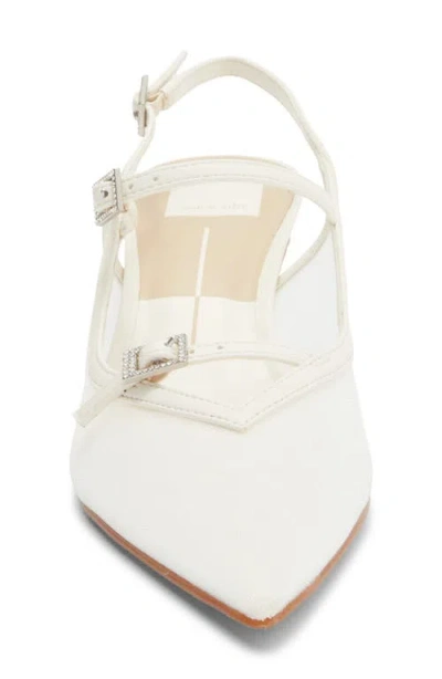 Dolce Vita Kishan Mesh Slingback Pump In White