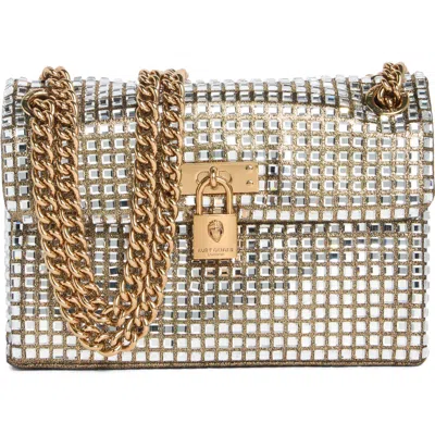 Kurt Geiger London Brixton Mini Crystal Crossbody Bag In Gold