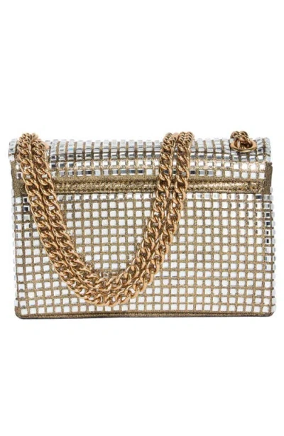 Kurt Geiger London Brixton Mini Crystal Crossbody Bag In Gold