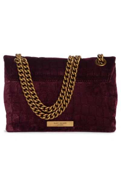 Kurt Geiger London Mini Kew Crossbody Bag In Burgundy