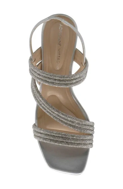 Adrienne Vittadini Alanis Embellished Wedge Sandal In Silver