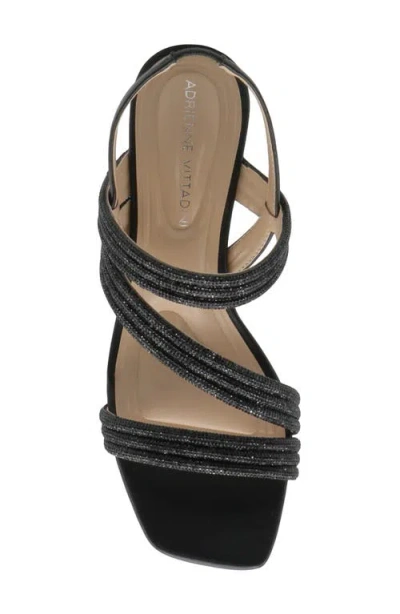 Adrienne Vittadini Alanis Embellished Wedge Sandal In Black