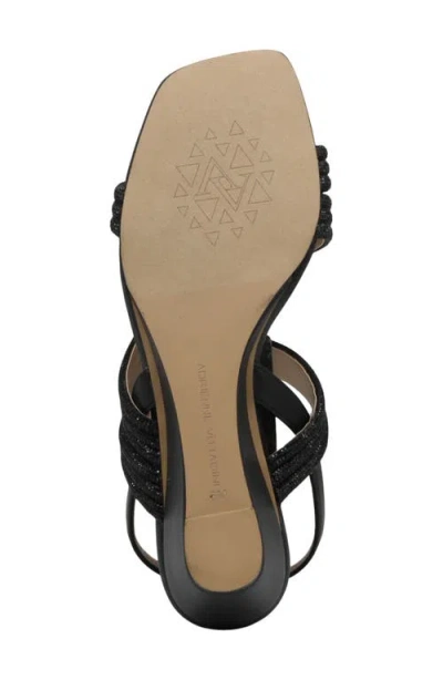 Adrienne Vittadini Alanis Embellished Wedge Sandal In Black