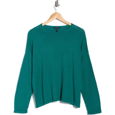 Eileen Fisher Long Sleeve Sweater In Green
