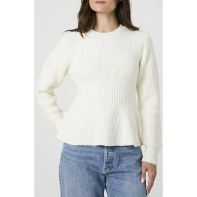 French Connection Peplum Sweater In White