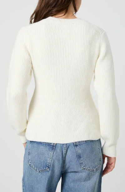 French Connection Peplum Sweater In White