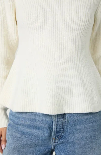 French Connection Peplum Sweater In White