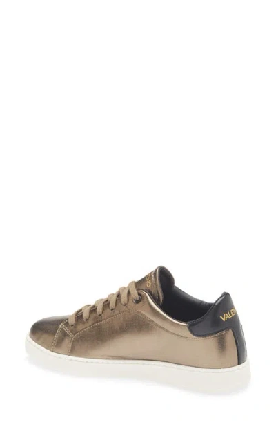 Valentino By Mario Valentino Mita Vlogo Sneaker In Gold
