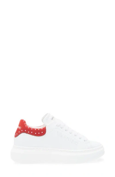 Valentino By Mario Valentino Fresia Low Top Sneaker In White