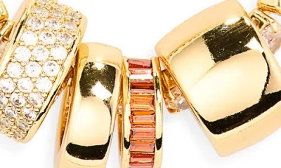 Leith Cubic Zirconia Rondelle Tennis Necklace In Gold