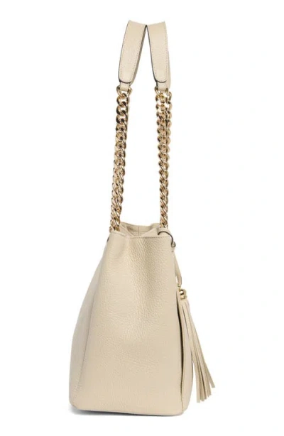 Valentino By Mario Valentino Luisa Rock Leather Tote Bag In White