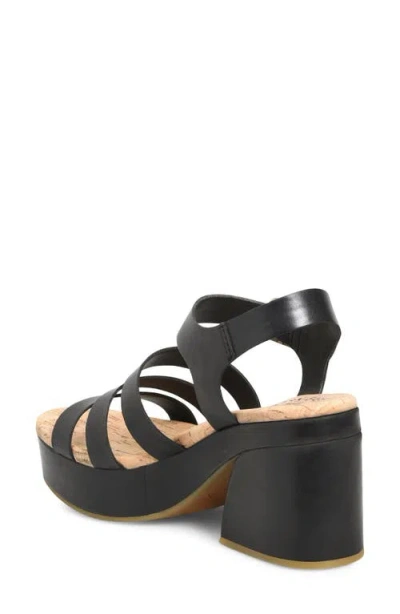 Kork-ease ® Pasha Ankle Strap Platform Sandal In Black