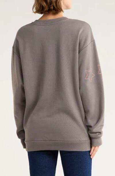 Hi Res Disco Cowboy Fleece Crewneck Sweatshirt In Gray