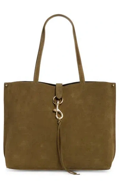 Rebecca Minkoff Megan Suede Tote In Green