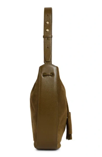 Rebecca Minkoff Lulu Suede Crossbody Bag In Green