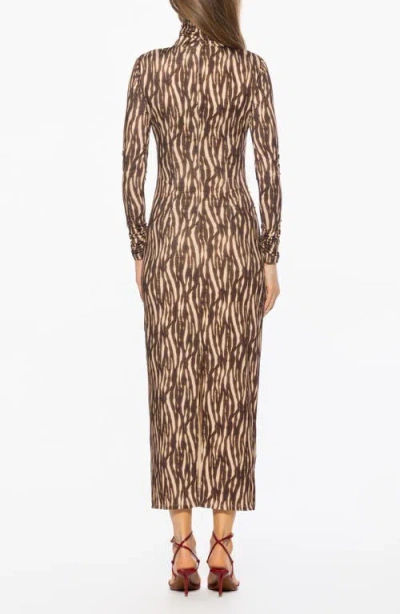 Alexia Admor Veda Long Sleeve Mock Neck Dress In Multi