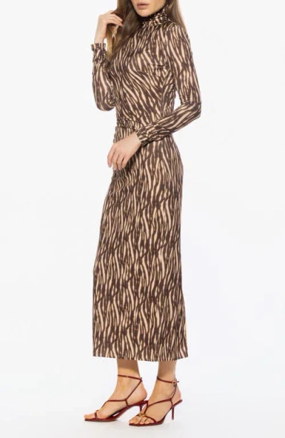 Alexia Admor Veda Long Sleeve Mock Neck Dress In Multi