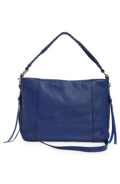 Aimee Laila Convertible Leather Shoulder Bag In Blue
