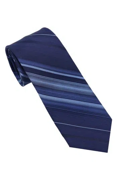 Dkny Bold Stripe Tie In Blue
