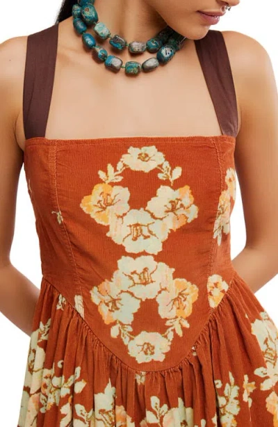 Free People Until Dawn Floral Midi Sundress In Animal Print