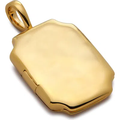 Monica Vinader Womens Yellow Gold Signature 18ct Yellow Gold-plated Vermeil Sterling-silver Locket