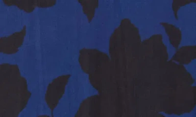 Afrm Los Angeles Marni Turtleneck Long Sleeve Mesh Dress In Blue