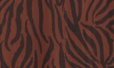 Afrm Los Angeles Marni Turtleneck Long Sleeve Mesh Dress In Brown