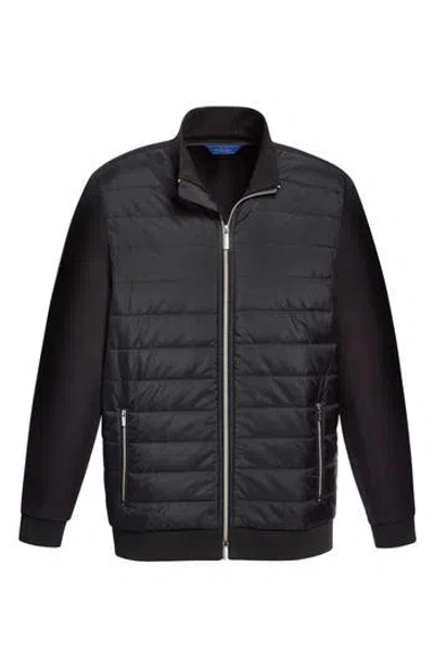 David Donahue Quilted Jacket In Black