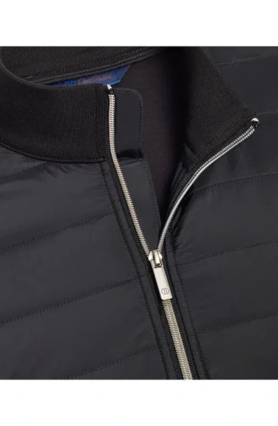 David Donahue Quilted Jacket In Black