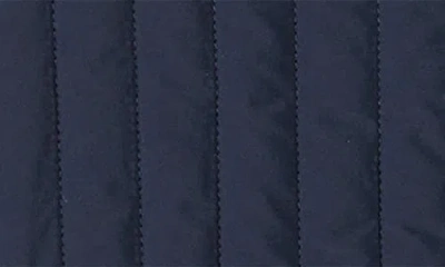 David Donahue Vertical Quilted Vest In Blue