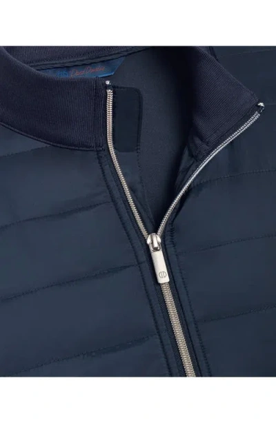 David Donahue Quilted Jacket In Blue