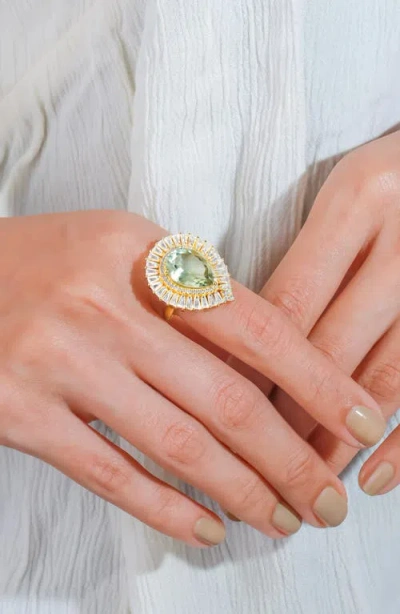 Ys Gems Semiprecious Stone Drop Earrings In Green