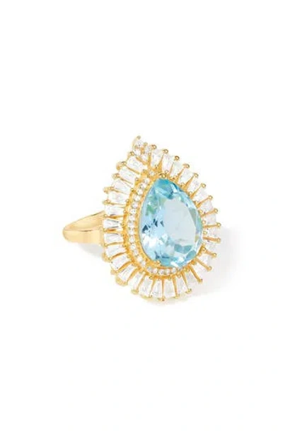 Ys Gems Semiprecious Stone Drop Earrings In Blue