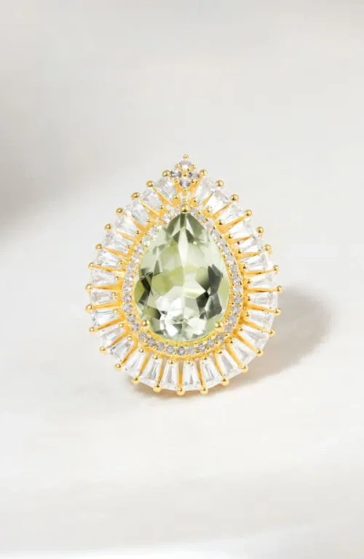 Ys Gems Semiprecious Stone Drop Earrings In Green