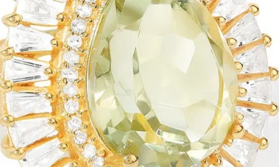 Ys Gems Semiprecious Stone Drop Earrings In Green