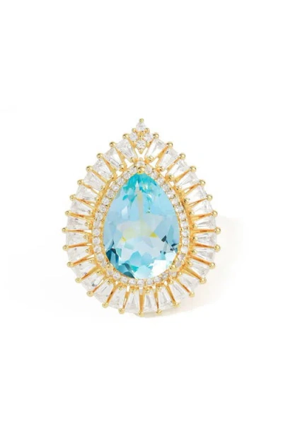 Ys Gems Semiprecious Stone Drop Earrings In Blue